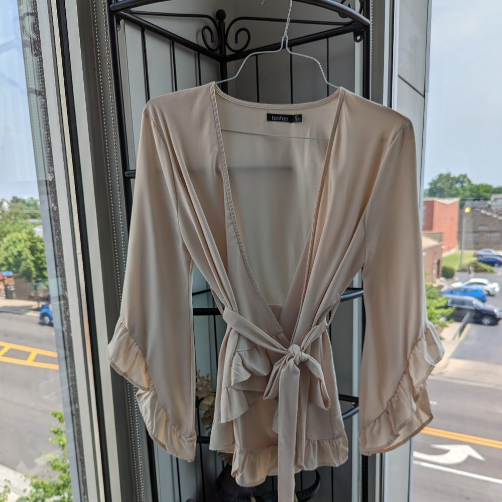 Pink open blouse